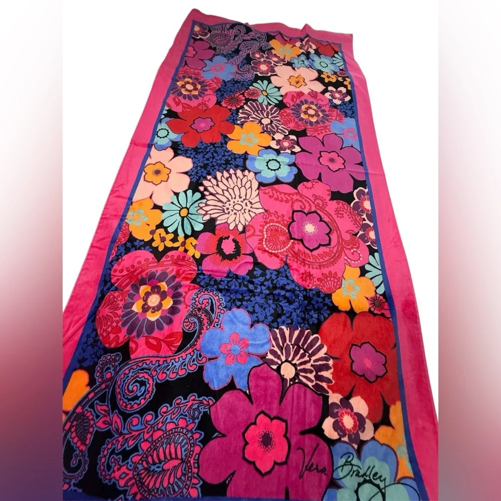 NWT Vera Bradley Floral Fiesta Beach Towel Retired Pattern LAST ONE!